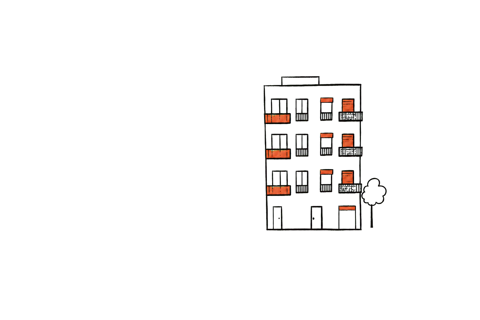 Ilustração de um edifício